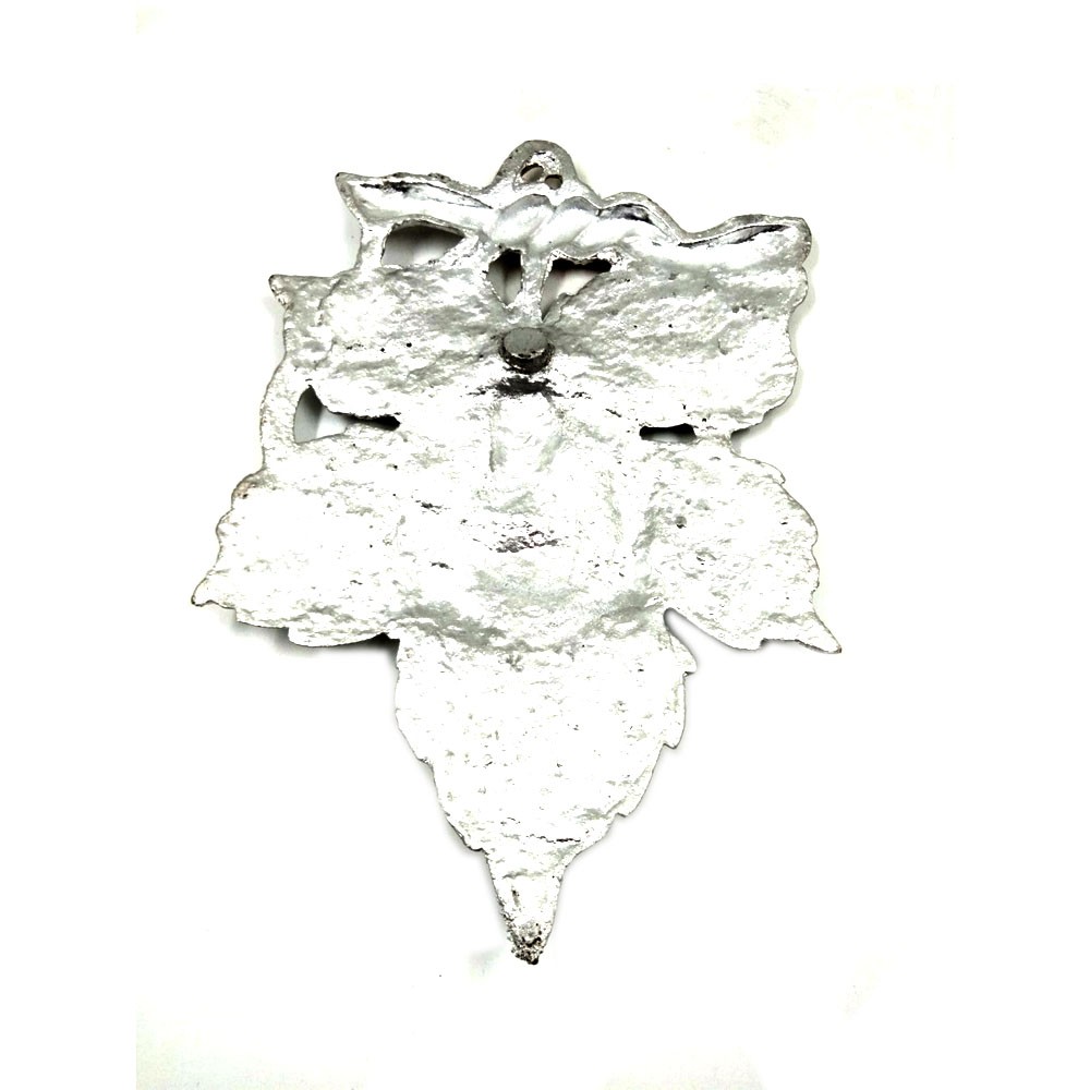 White Metal Ganesha Wall Hangings L8" x W0.75" x H11"